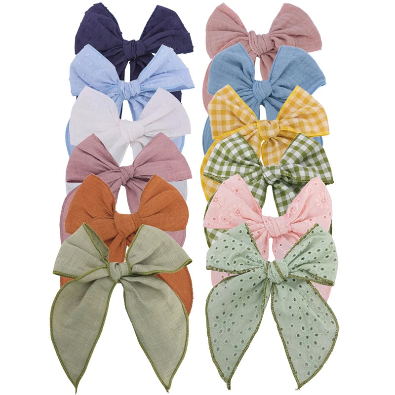 Velvet Fable Large Sailor Bow Hair Clips