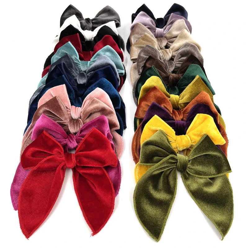 Velvet Fable Large Sailor Bow Hair Clips