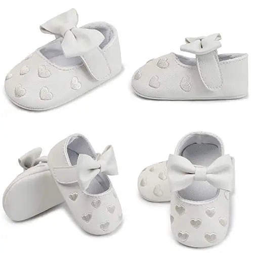 Newborn Baby Girl Party Outfits White Baptism Dress Shoes Set