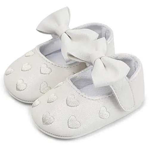 Newborn Baby Girl Party Outfits White Baptism Dress Shoes Set