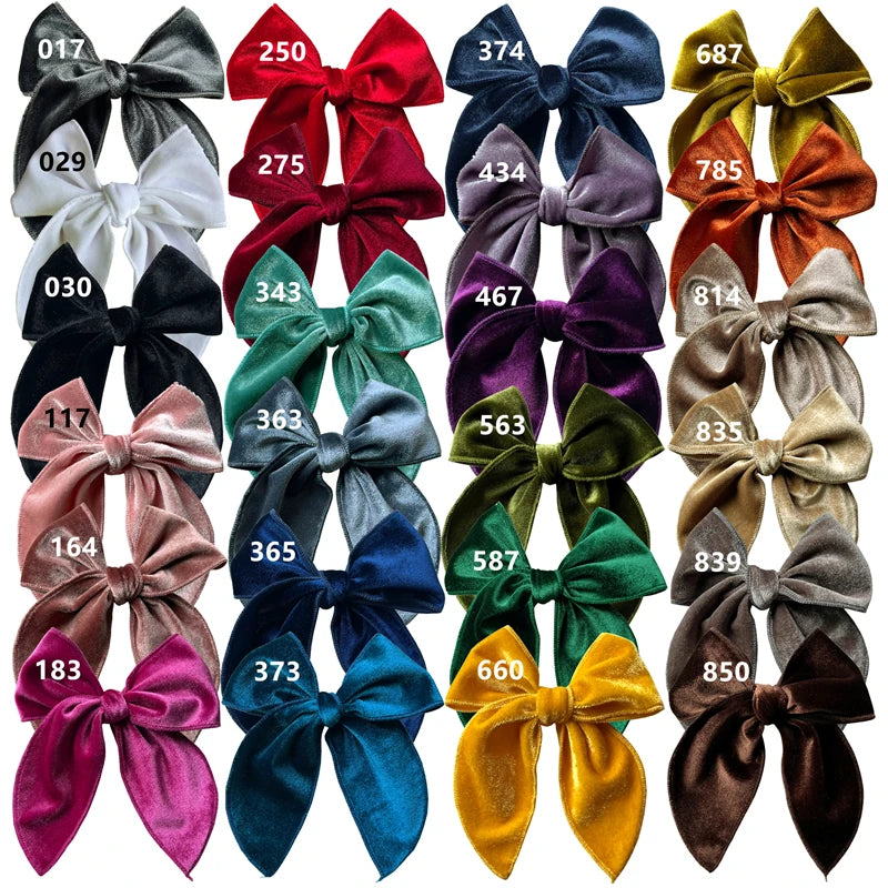 Velvet Fable Large Sailor Bow Hair Clips