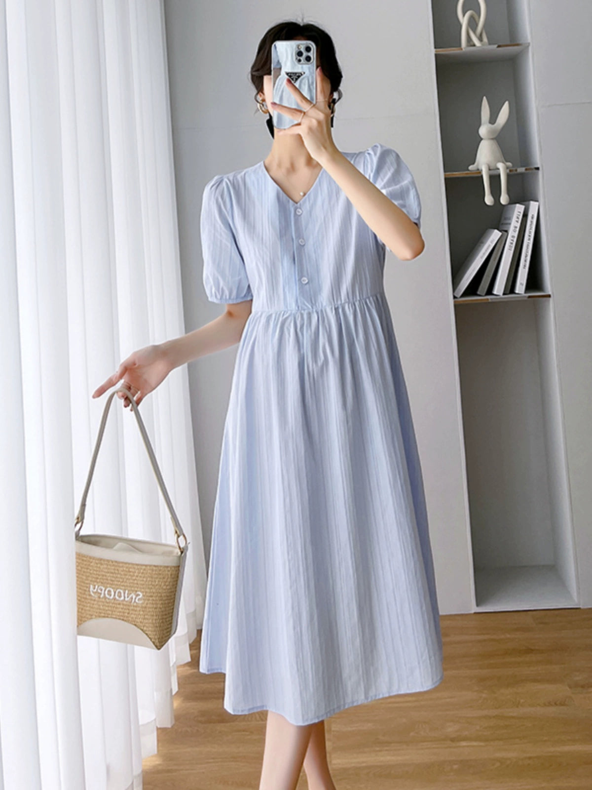 Elegant Summer Loose Maternity Nursing Dress