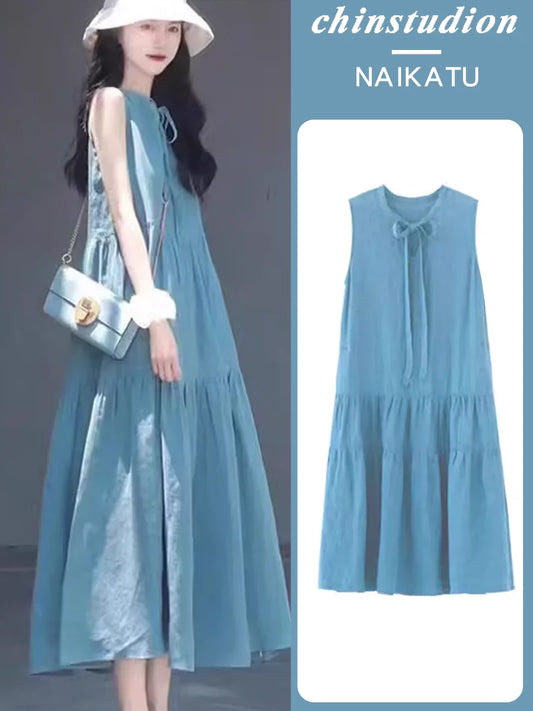 Sleeveless Summer Stylish Thin Loose Summer Dress: Summer 2024 New Arrival