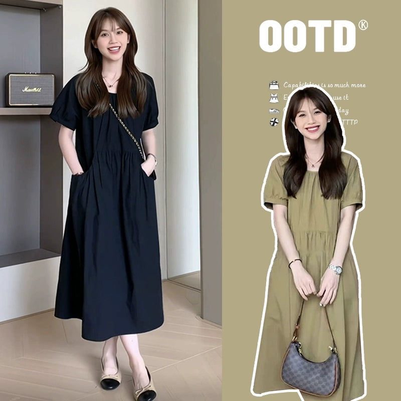 Summer 2024 New Arrival K-style Maternity Long Length Dress