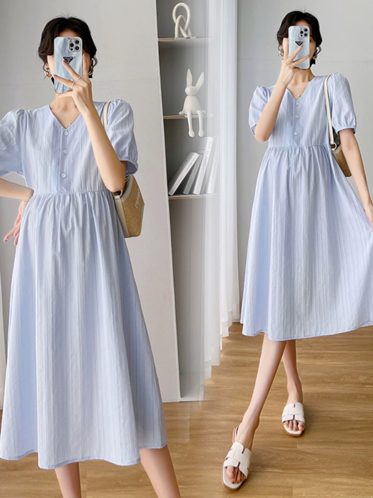 Elegant Summer Loose Maternity Nursing Dress