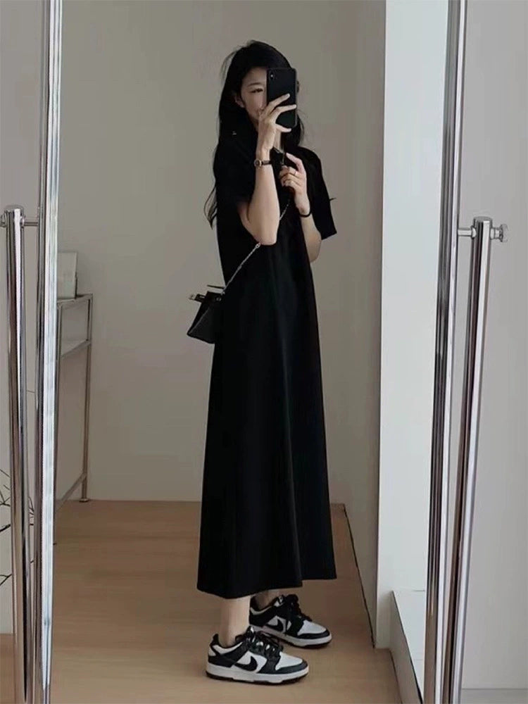 Stylish Loose Round Neck Spring and Summer Casual: Long Dress Or Short Maternity Summer Dress 2024 New Arrival