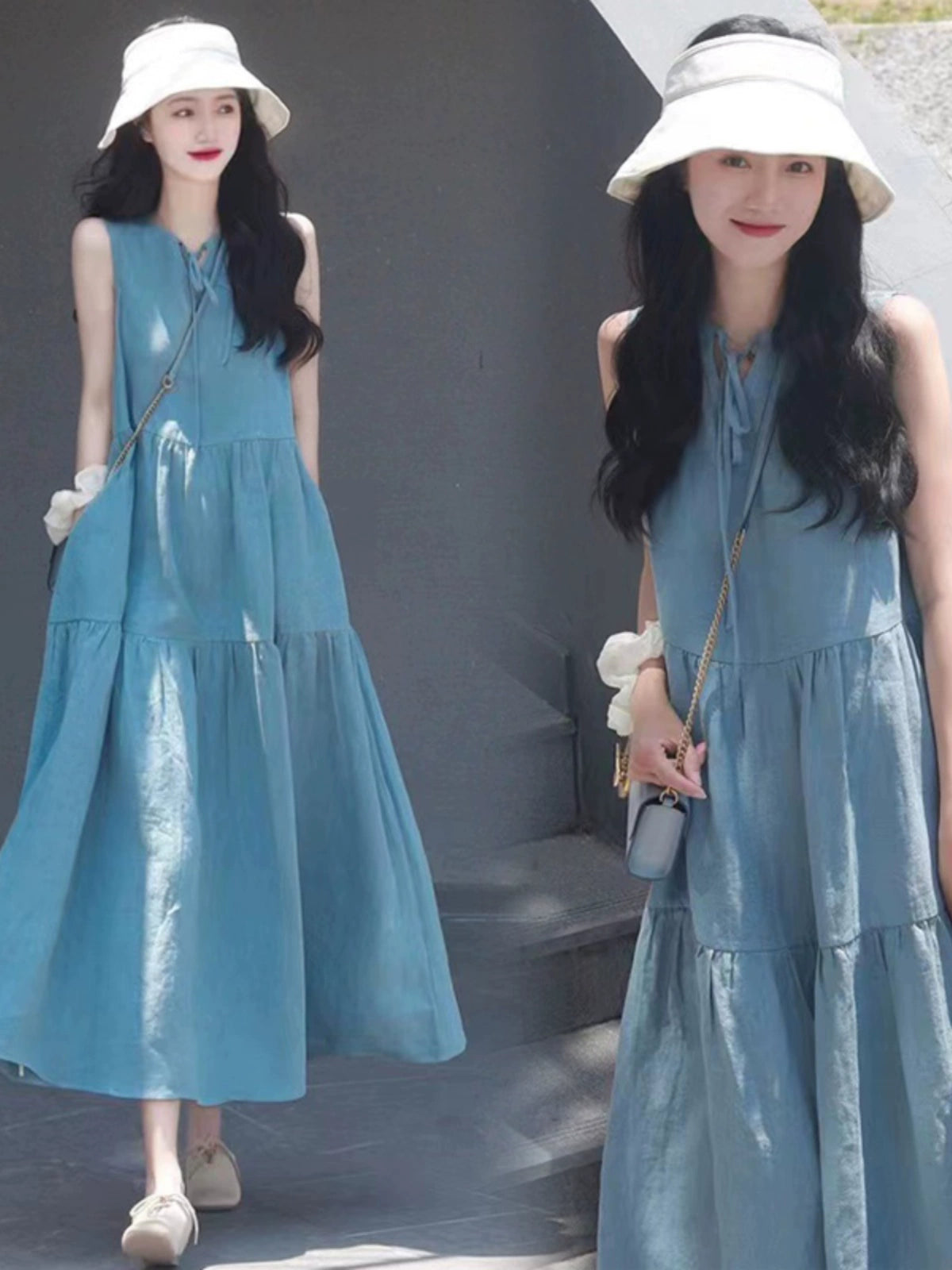 Sleeveless Summer Stylish Thin Loose Summer Dress: Summer 2024 New Arrival