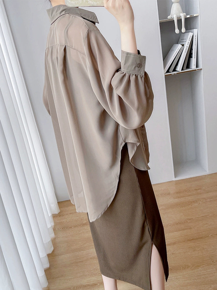 Top Cardigan Slim Looking Suspender Maternity Dress New Arrival: Two-piece Set