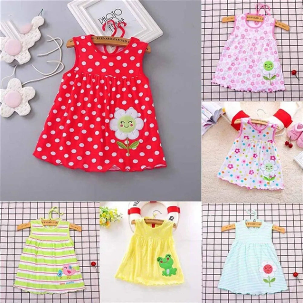 New borns Cotton Flower Sleeveless Dresses