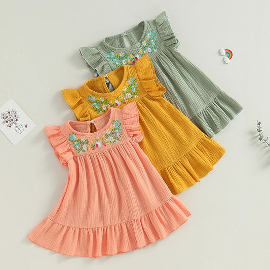 Toddler Girls Sleeveless Ruffle Sundress