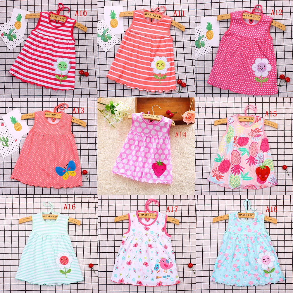 New borns Cotton Flower Sleeveless Dresses