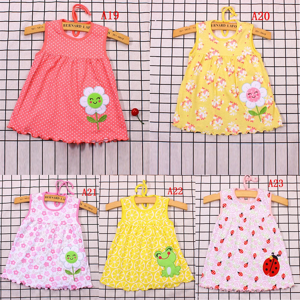 New borns Cotton Flower Sleeveless Dresses