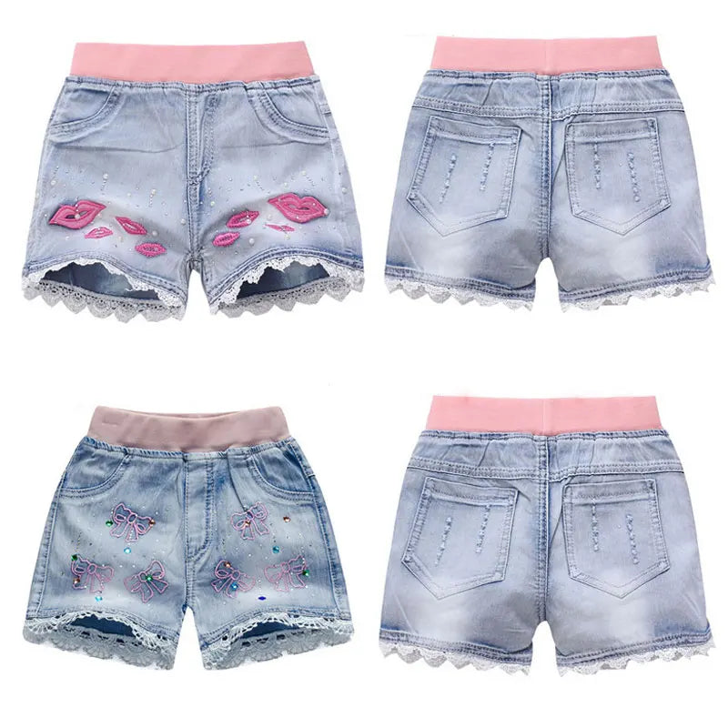 Girls Summer & Denim Lace Shorts In Several Styles: Sizes 3T 4T 5 6