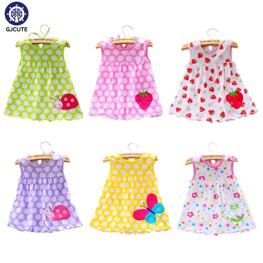 New borns Cotton Flower Sleeveless Dresses