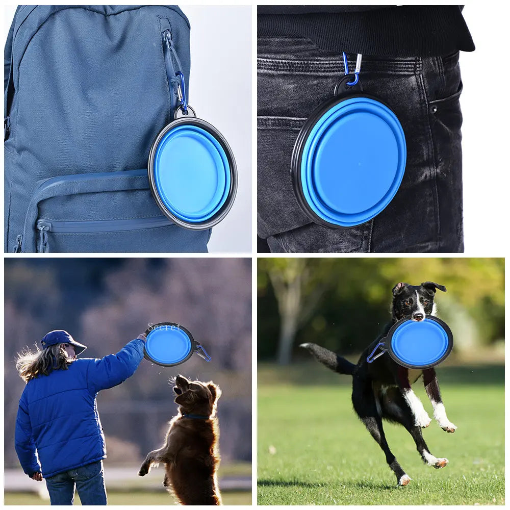 Collapsible Silicone Dog Bowl