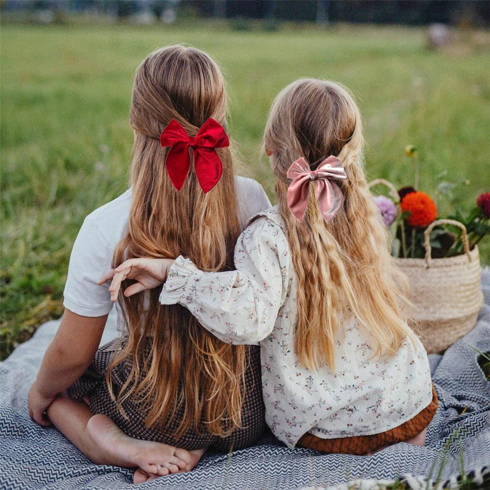 Velvet Fable Large Sailor Bow Hair Clips